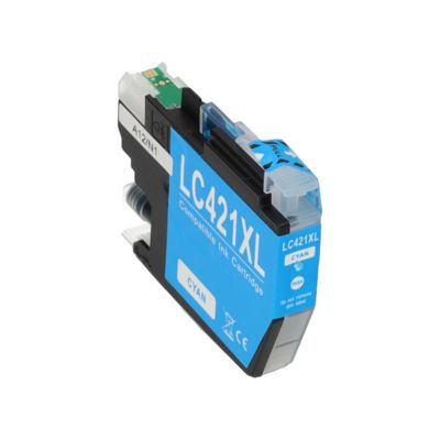 Cartouche compatible Brother LC-421XLC - Cyan - Grande capacité