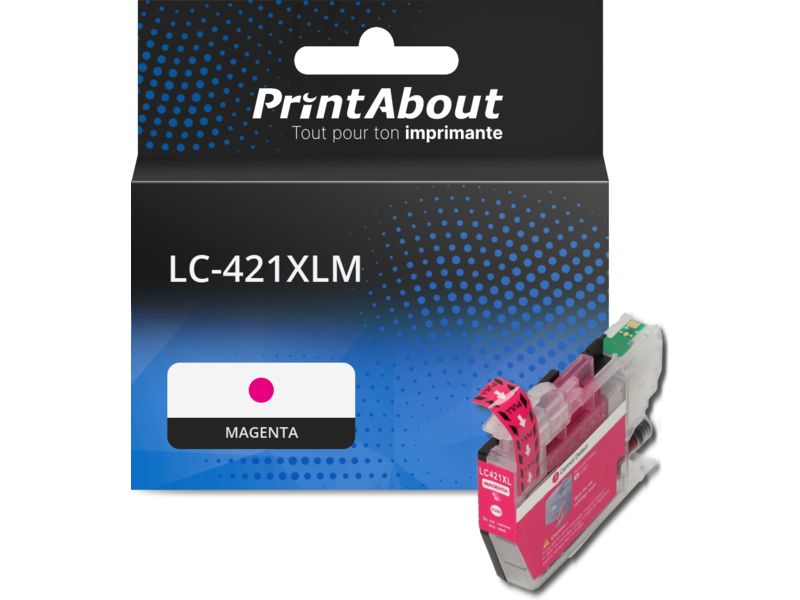 Cartouche compatible Brother LC-421XLM - Magenta - Grande capacité
