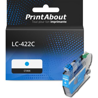 Cartouche compatible Brother LC-422C - Cyan