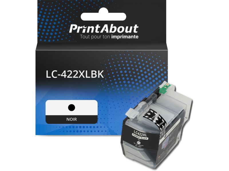 Cartouche compatible Brother LC-422XLBK - Noir - Grande capacité