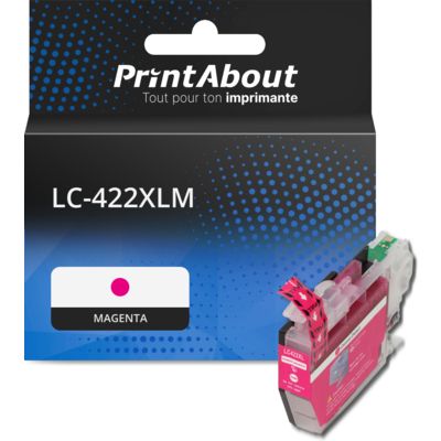 Cartouche compatible Brother LC-422XLM - Magenta - Grande capacité