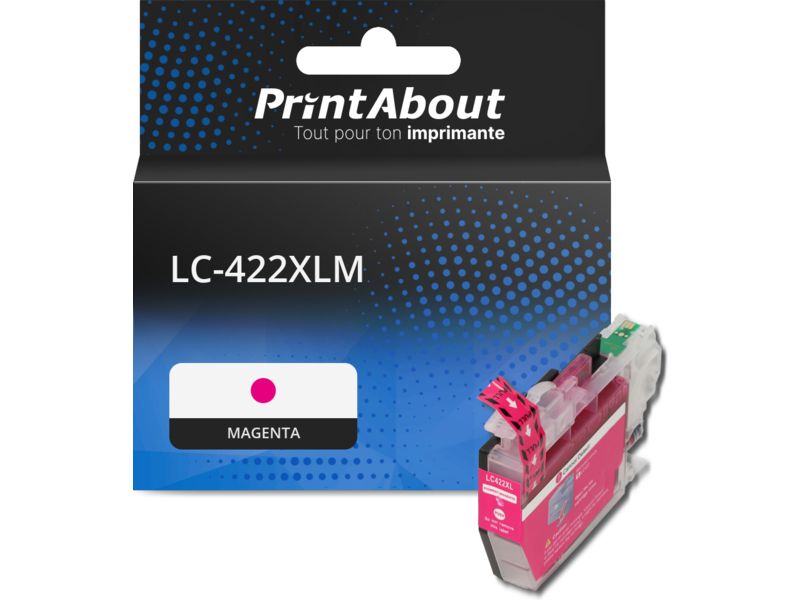 Cartouche compatible Brother LC-422XLM - Magenta - Grande capacité