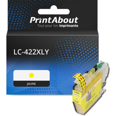 Cartouche compatible Brother LC-422XLY - Jaune - Grande capacité