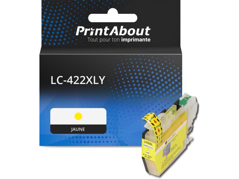 Cartouche compatible Brother LC-422XLY - Jaune - Grande capacité