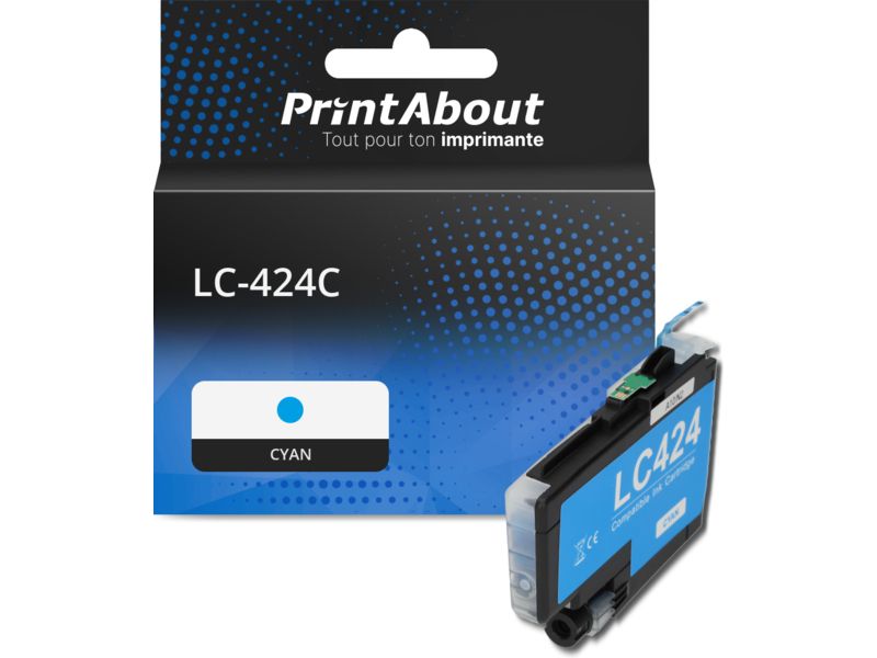Cartouche compatible Brother LC-424C - Cyan
