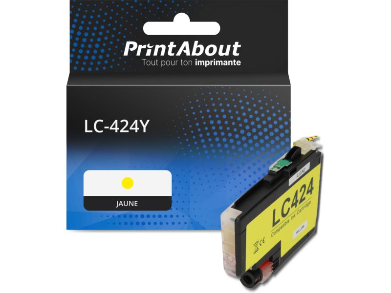 Cartouche compatible Brother LC-424Y - Jaune