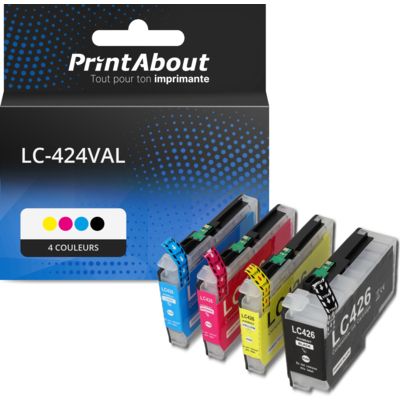 Cartouche compatible Brother LC-424VAL - 4 couleurs - Multipack