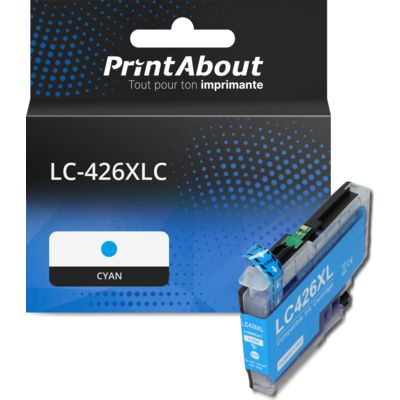 Cartouche compatible Brother LC-426XLC - Cyan - Grande capacité