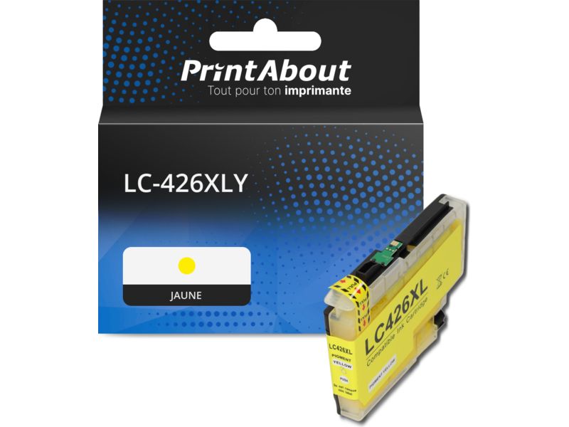 Cartouche compatible Brother LC-426XLY - Jaune - Grande capacité