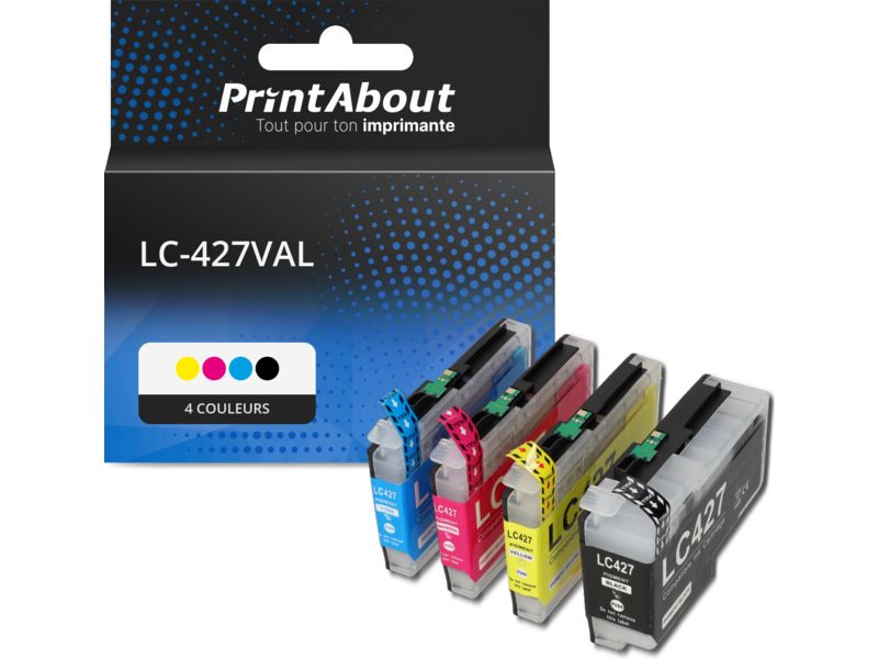 Cartouche compatible Brother LC-427VAL - 4 couleurs - Multipack
