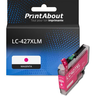 Cartouche compatible Brother LC-427XLM - Magenta - Grande capacité