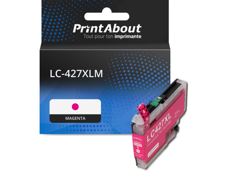 Cartouche compatible Brother LC-427XLM - Magenta - Grande capacité