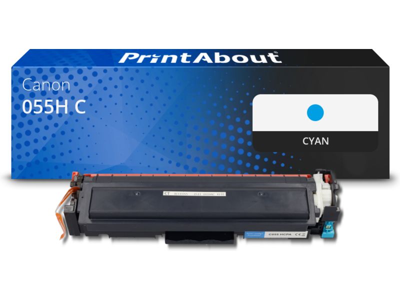 Toner compatible Canon 055H C - Cyan - Grande capacité