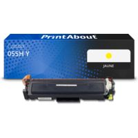 Toner compatible Canon 055H Y - Jaune - Grande capacité