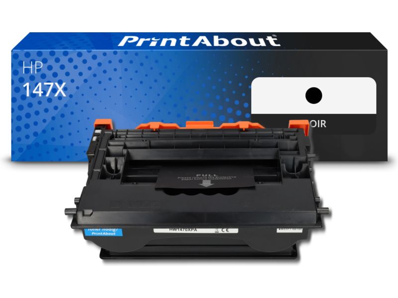 Toner compatible HP 147X (W1470X) - Noir - Grande capacité
