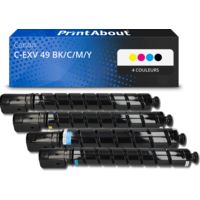 Toner compatible Canon C-EXV 49 BK/C/M/Y - 4 couleurs - Multipack