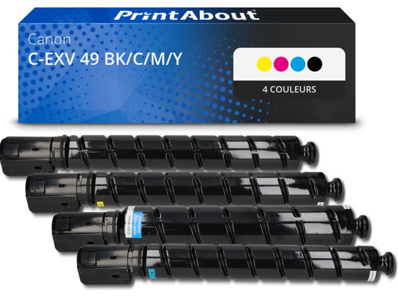 Toner compatible Canon C-EXV 49 BK/C/M/Y - 4 couleurs - Multipack