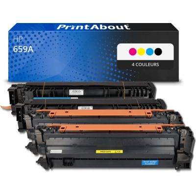 Toner compatible HP 659A (W2010/11/12/3A) - 4 couleurs - Multipack