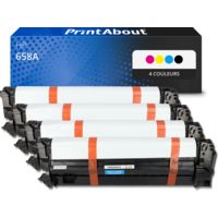 Toner compatible HP 658A (W2000/01/02/03A) - 4 couleurs - Multipack