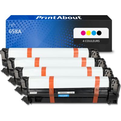 Toner compatible HP 658A (W2000/01/02/03A) - 4 couleurs - Multipack