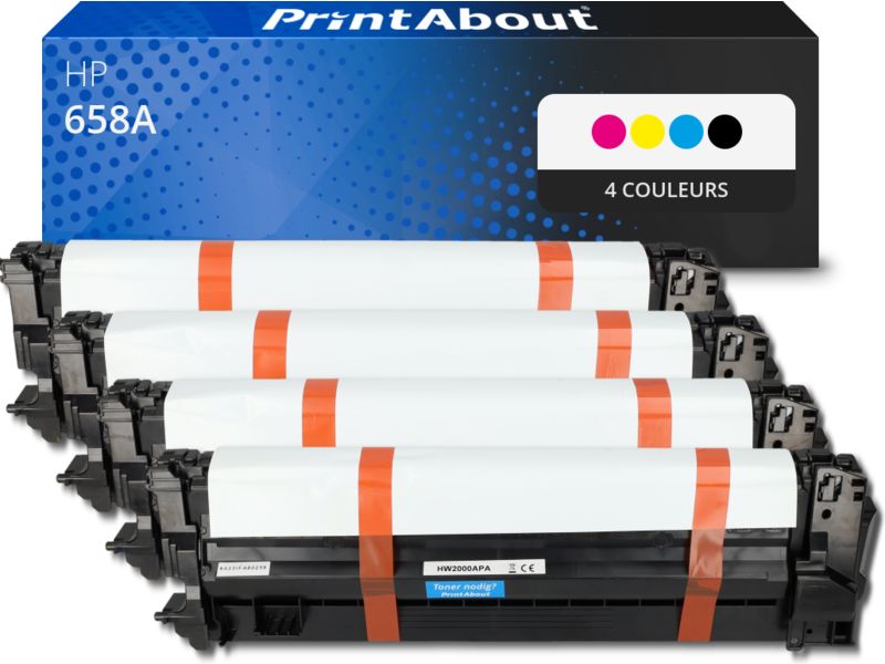 Toner compatible HP 658A (W2000/01/02/03A) - 4 couleurs - Multipack