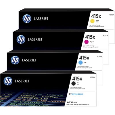HP 415X (W2030/31/32/33X) - 4 couleurs - Toner - Grande capacité - Multipack