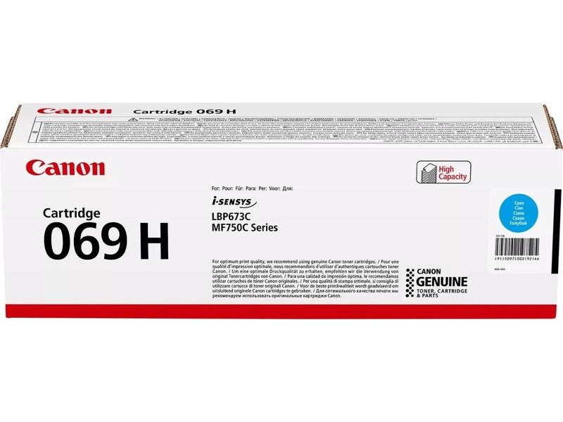 Canon 069H C Toner Cyaan Hoge capaciteit