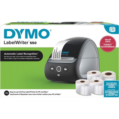 Dymo LabelWriter 550 Étiqueteuse + 4 rouleaux d'étiquettes