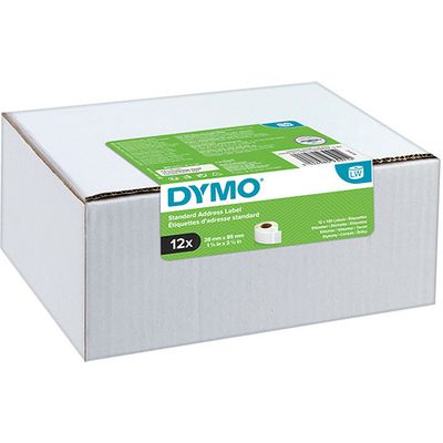Dymo 2093091 (12 stuks) - Noir sur blanc - Étiquette