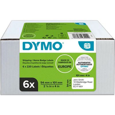 Dymo 2093092 (6 stuks) - Noir sur blanc - Étiquette