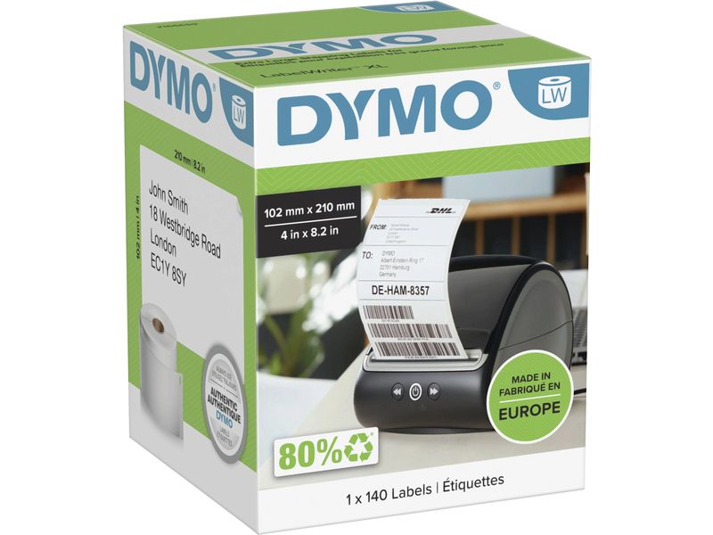 Dymo 2166659 Etiket Zwart op wit