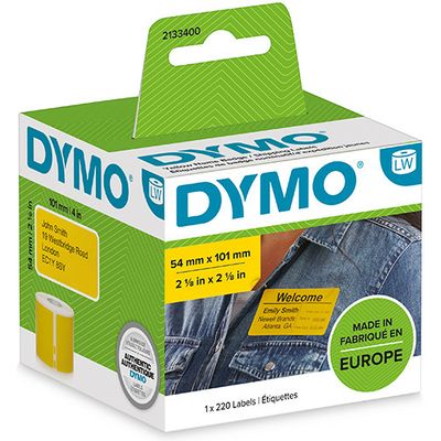 Dymo 2133400 - Noir sur jaune - Étiquette