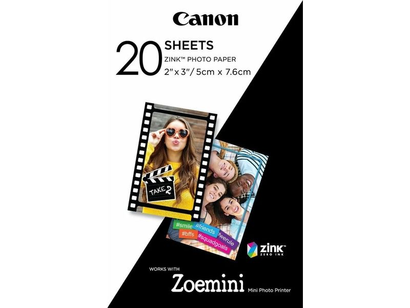 Canon 20 feuilles de papier photo ZINK™ 5 x 7,6 cm