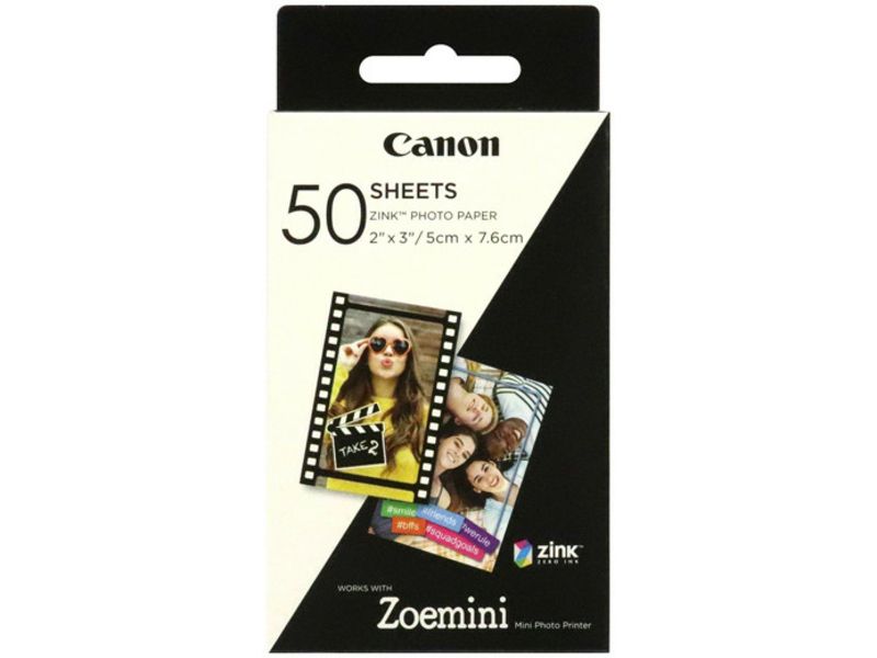 Canon ZINK fotopapier zelfklevend 5 x 7,6 cm (50 vel) Fotopapier