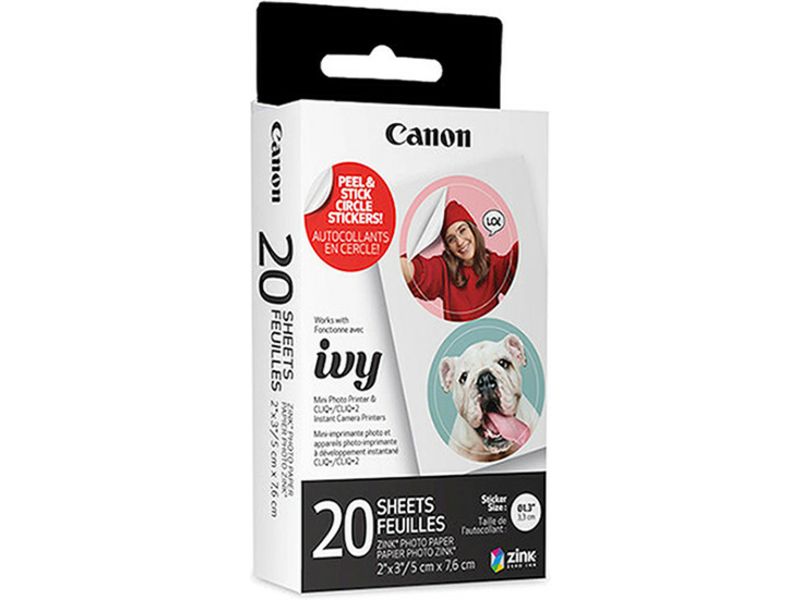 Canon ZINK fotopapier zelfklevend cirkel 33 mm (20 vel) Fotopapier