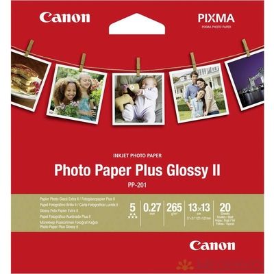 Canon PP-201 photo paper plus glossy II 265 grams 13 x 13 cm (20 vel) - Papier photo