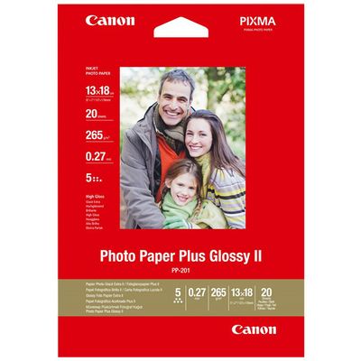 Canon PP-201 photo paper plus glossy II 265 grams 13 x 18 cm (20 vel) - Papier photo