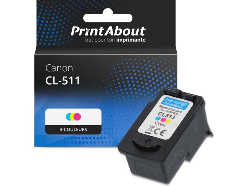 Cartouche compatible Canon CL-511 - 3-couleurs