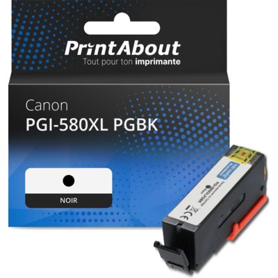 Cartouche compatible Canon PGI-580XL PGBK - Noir - Grande capacité