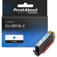 Cartouche compatible Canon CLI-581XL C - Cyan - Grande capacité