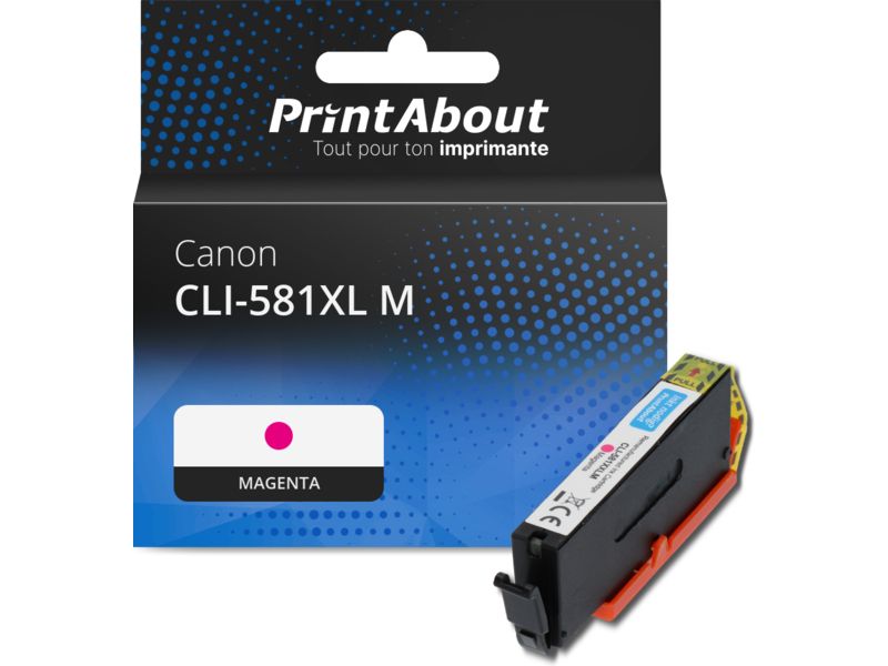 Cartouche compatible Canon CLI-581XL M - Magenta - Grande capacité