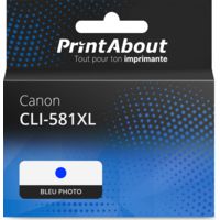 Cartouche compatible Canon CLI-581XL - Bleu photo - Grande capacité