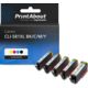 Cartouche compatible Canon CLI-581XL BK/C/M/Y - 4 couleurs - Grande capacité - Multipack