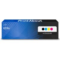 Toner compatible HP 659x (W2010/11/12/13X) - 4 couleurs - Grande capacité - Multipack