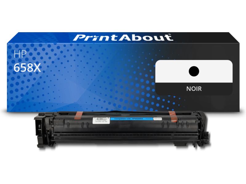 Toner compatible HP 658X (W2000X) - Noir - Grande capacité