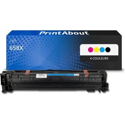 Toner compatible HP 658X (W2000/01/02/03X) - 4 couleurs - Grande capacité - Multipack