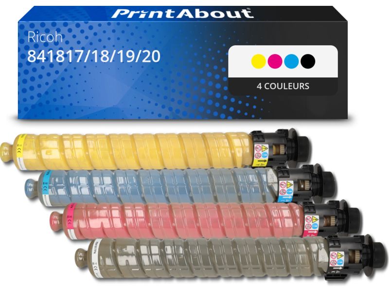 Toner compatible Ricoh 841817/18/19/20 (MP C3503) - 4 couleurs - Multipack