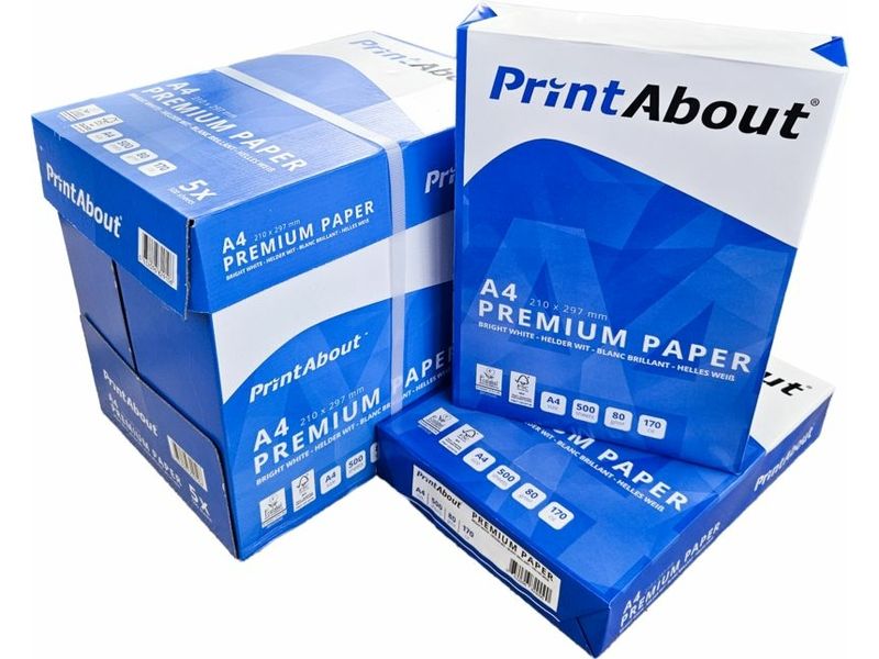 PrintAbout Premium A4 papier 4 dozen (10.000 vel)
