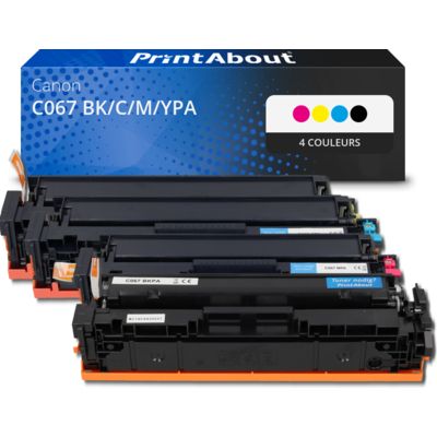 Toner compatible Canon C067 BK/C/M/YPA - 4 couleurs - Multipack