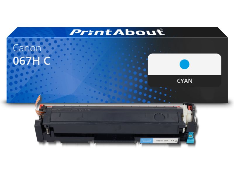 Toner compatible Canon 067H C - Cyan - Grande capacité